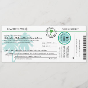 Faire-part de mariage de carte d'embarquement de