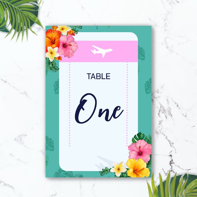 Faire-part de mariage de carte d'embarquement Dest (Boarding Pass Destination Wedding Table Number)