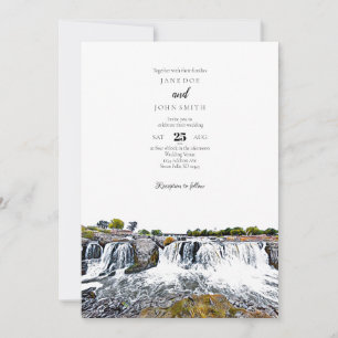 Faire-part de mariage de cascade de Sioux Falls