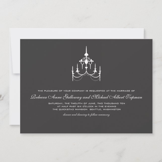 Faire-part de mariage de Chandlier (Devant)