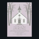 Faire-part de mariage de chapelle lunaire<br><div class="desc">Cette collection Whimsical Chapel fera certainement plaisir à vos invités d'assister à votre échange de voeux. Plus de couleurs et de produits assortis disponibles sur berryberrysweet.com. Veuillez nous contacter pour des couleurs personnalisées.</div>