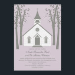 Faire-part de mariage de chapelle lunaire<br><div class="desc">Cette collection Whimsical Chapel fera certainement plaisir à vos invités d'assister à votre échange de voeux. Plus de couleurs et de produits assortis disponibles sur berryberrysweet.com. Veuillez nous contacter pour des couleurs personnalisées.</div>