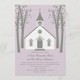 Faire-part de mariage de chapelle lunaire