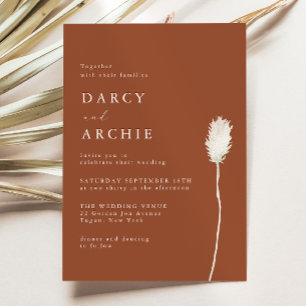 Faire-part de mariage de chardon en terre cuite