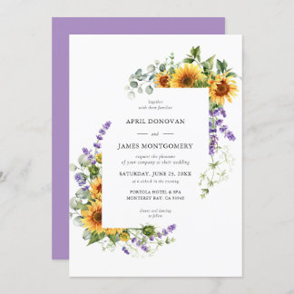 Faire-part de mariage de charpente florale de tour