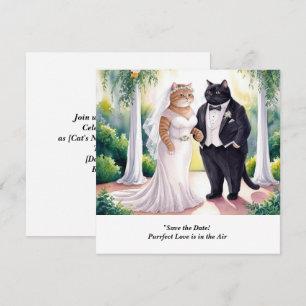 Faire-part de mariage de chat