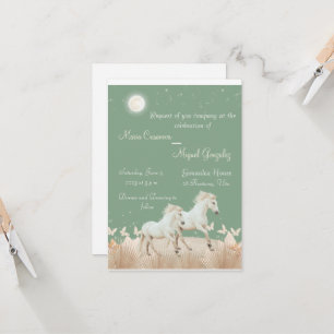 faire-part de mariage de chevaux boho élégants