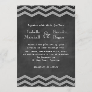 Faire-part de mariage de Chevron de tableau