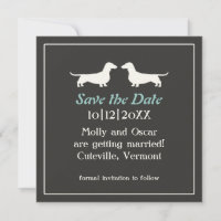 Faire-part de mariage de chiens Dachshund