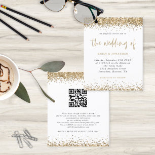 Faire-part de mariage de code QR de la Parties sci