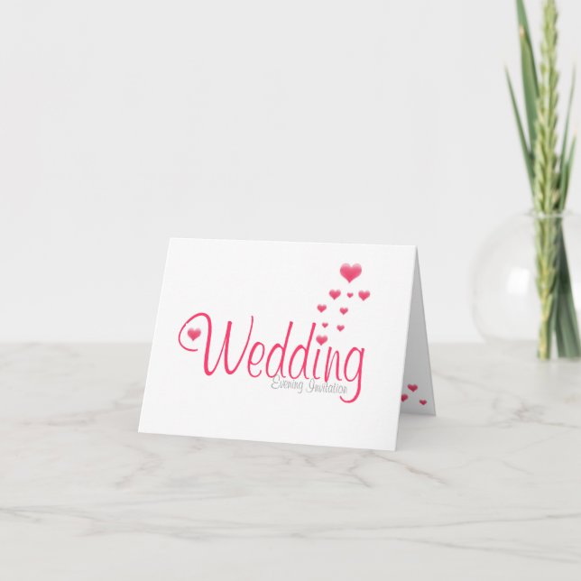 faire-part de mariage de coeur (Devant)
