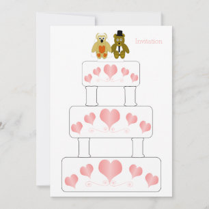 Faire-part de mariage de conception de gâteau mari