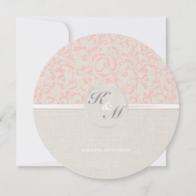 Faire-part de mariage de corail SmartElegance (Devant)