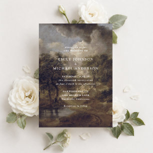 Faire-part de mariage de cottage moderne, beaux-ar