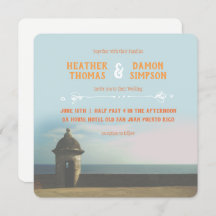 Faire-part de mariage de coucher de soleil à Porto