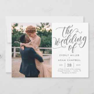Faire-part de mariage de couleur modifiable Bliss 