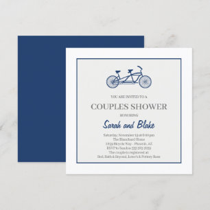 Faire-part de Mariage de Couple à Vélo en Tandem