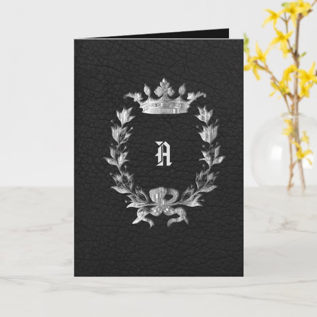 Faire-part de mariage de couronne de monogramme à  (Fleur jaune)