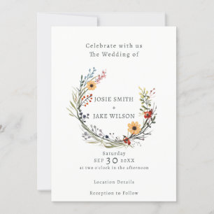 faire-part de mariage de couronne mariage fleur sa