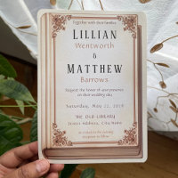 Faire-part de mariage de couverture du livre de bi