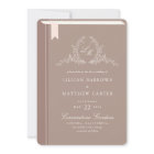 Faire-part de mariage de couverture du livre monog