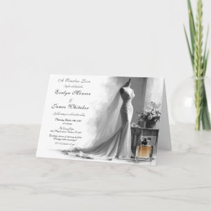 Faire-part de mariage de croquis romantique Vintag