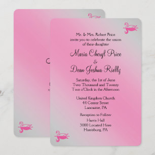 Faire-part de mariage de cygne 5 po x 7 po