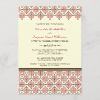 Faire-part de mariage de dentelle de la reine Anne