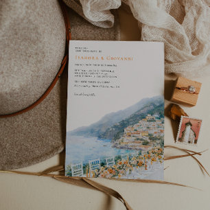 Faire-part de mariage de destination de la côte d'