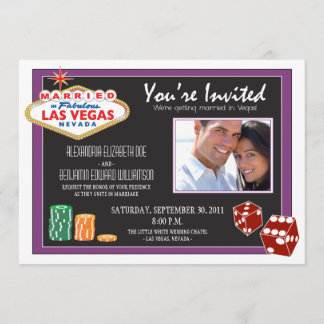 Faire-part de mariage de destination de Las Vegas