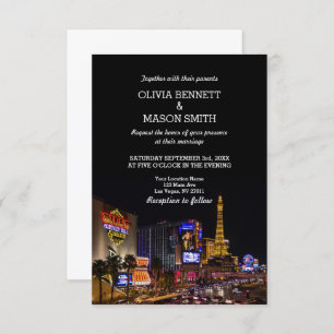 Faire-part de mariage de destination de Las Vegas