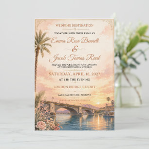 Faire-part de mariage de destination du lac Havasu