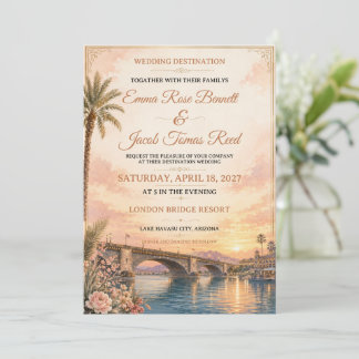 Faire-part de mariage de destination du lac Havasu