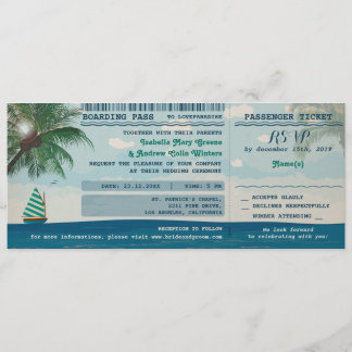 Faire-part de mariage de destination et RSVP