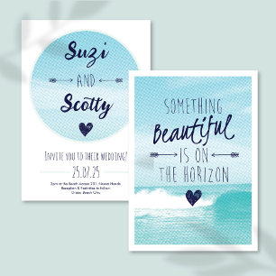 Faire-part de mariage de devis d'été Blue Ocean