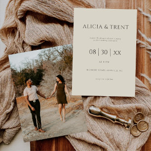 Faire-part de mariage de domaine moderne   Élégant