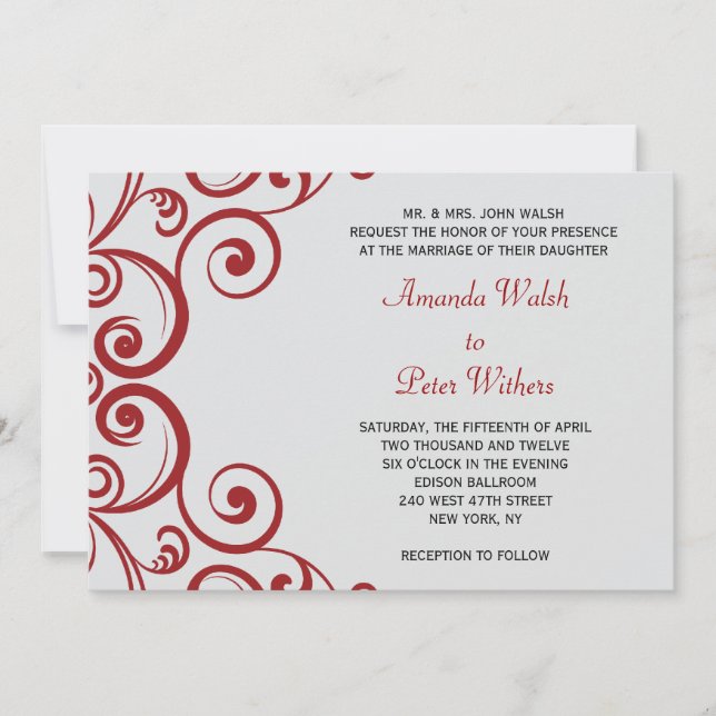 Faire-part de mariage de Fabrique Swirls (Devant)