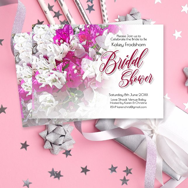 Faire-part de mariage de Fêtes des mariées florale (Créateur téléchargé)