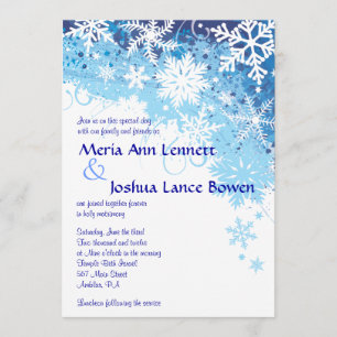 Faire-part de mariage DE FLAKES DE NEIGE GELÉS