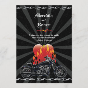 Faire-part de mariage de Flamme Love Biker