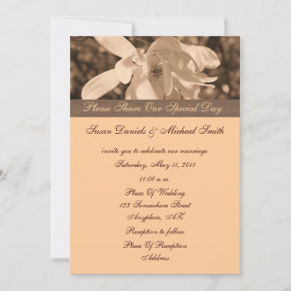 Faire-part de mariage de fleur de magnolia de