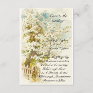 Faire-part de mariage de fleurs Apple