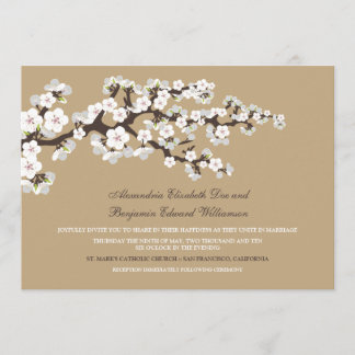 Faire-part de mariage de fleurs de cerisiers (cham