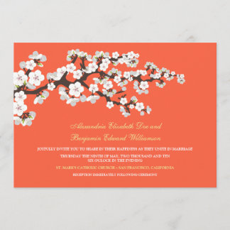 Faire-part de mariage de fleurs de cerisiers (cora