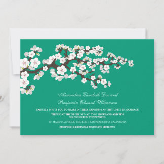 Faire-part de mariage de fleurs de cerisiers (émer