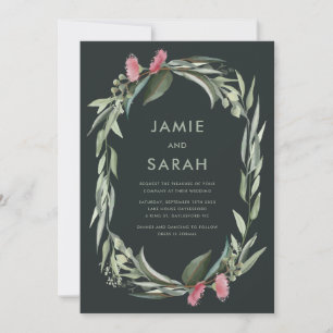 Faire-part de mariage de fleurs de gomme amérindie