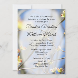 Faire-part de mariage de fleurs de printemps