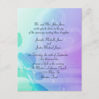 Faire-part de mariage de fleurs et de coeur