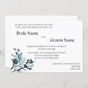 Faire-part de mariage de fleurs orientales