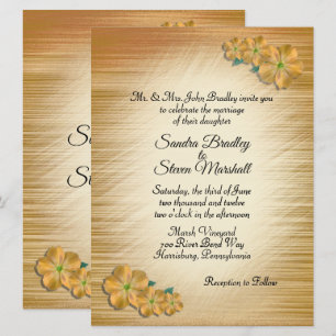 Faire-part de mariage de fleurs rustiques
